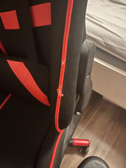 Стол Gaming Kring Gear, PU, Черен/Червен