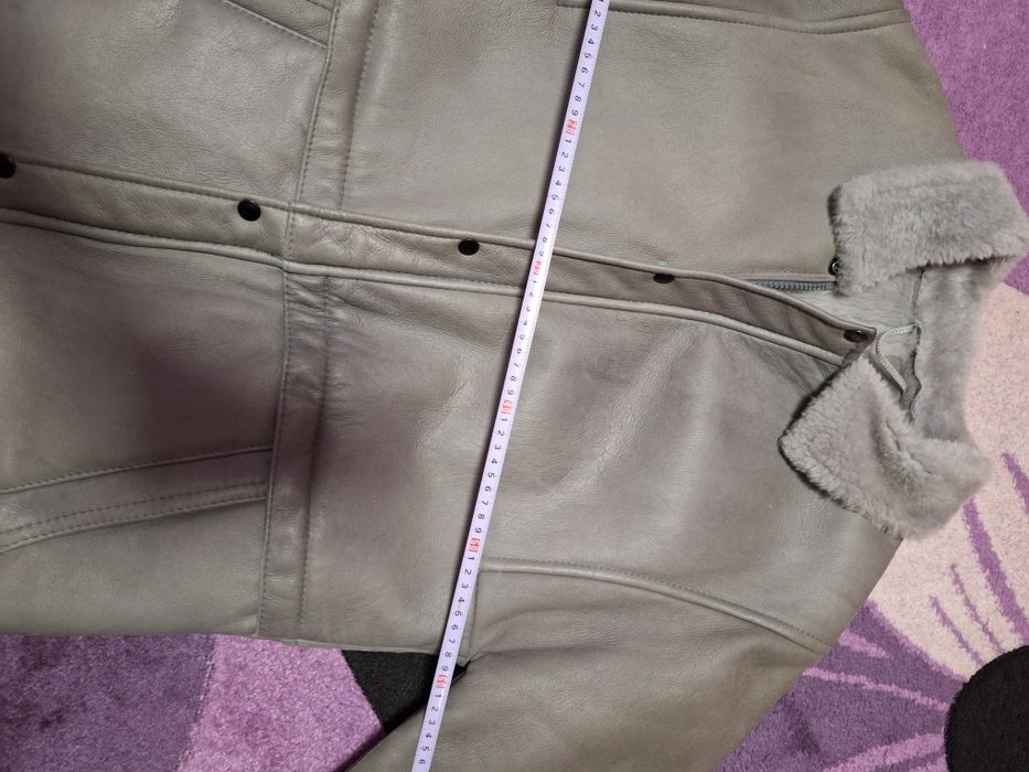 Geaca îmblănita de piele  pentru barbati culoare gri