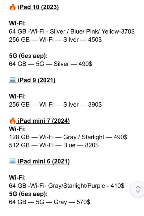 Ipad Планшеты Apple новый