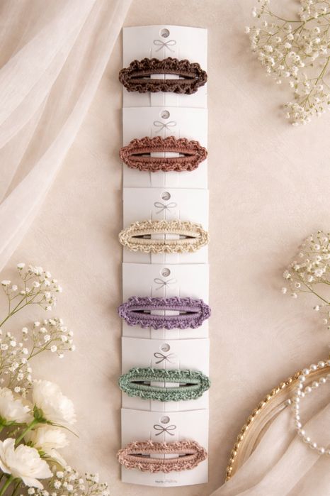 Mărțișor deosebit clama handmade crosetata