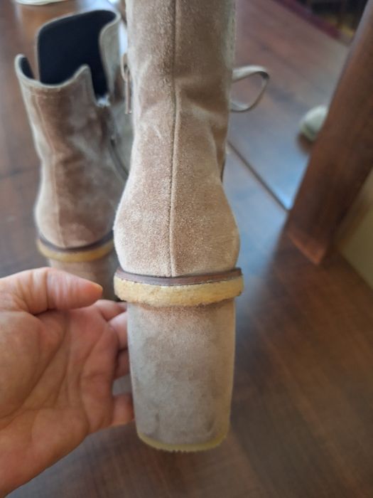 Сапоги из натурального замши размер 39