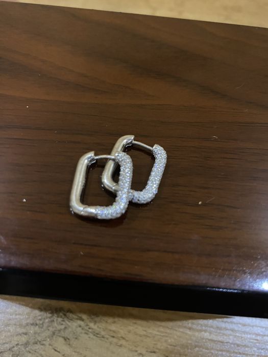 Серьги из серебра 925 пробы с цирконием