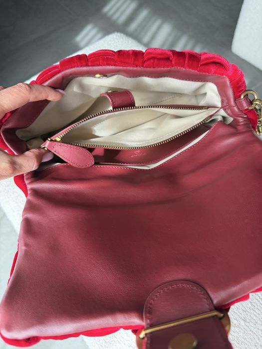 Оригинална чанта PINKO Love Bag Puff Weave Velvet - Като нова!