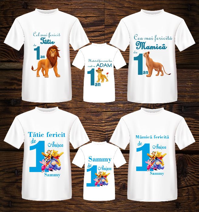 Tricouri personalizate, aniversare, turta, mot, topper cake