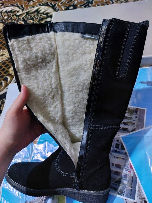 зимние сапоги замш