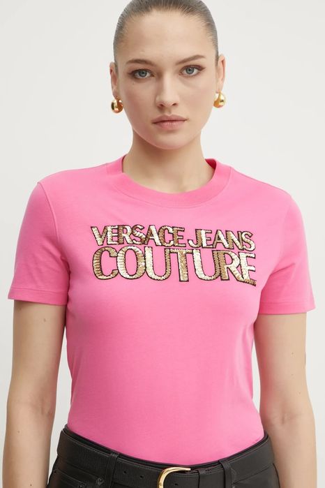 Дамска тениска Versace Jeans Couture Sequin logo T-shirt
