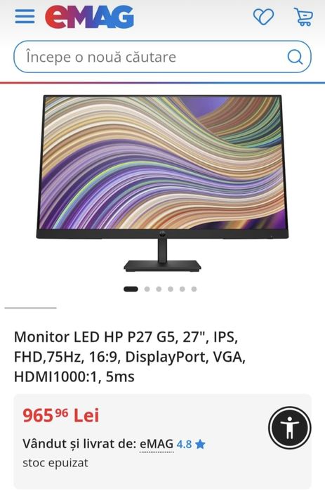 Monitor HP 27" P27 G5