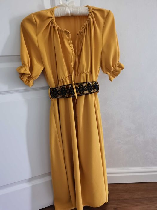 Rochie dama M (38) galbena botez