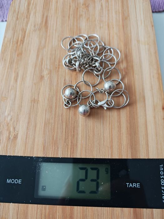 Абстрактно сребърно колие