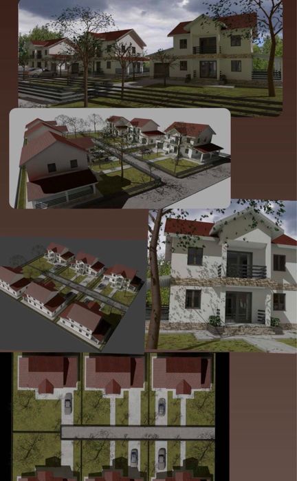 Ansamblu rezidențial – case moderne într-un cadru privat