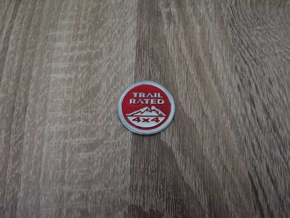 емблема червен кръг Trailrated 4x4 за Jeep