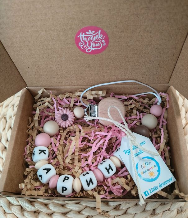 Персонализирани клипсове за биберон и бебешки гризалки