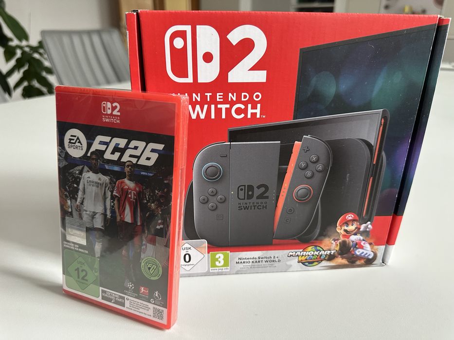 Nintendo Switch 2  sigilat - Mario Kart inclus + optional Fifa FC26