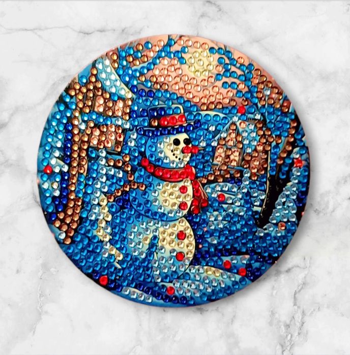 Suporturi pentru cană stil mozaic cu diamante de Crăciun