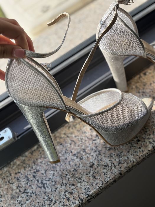 Sandale cu platforma, toc 13 cm, masura 37