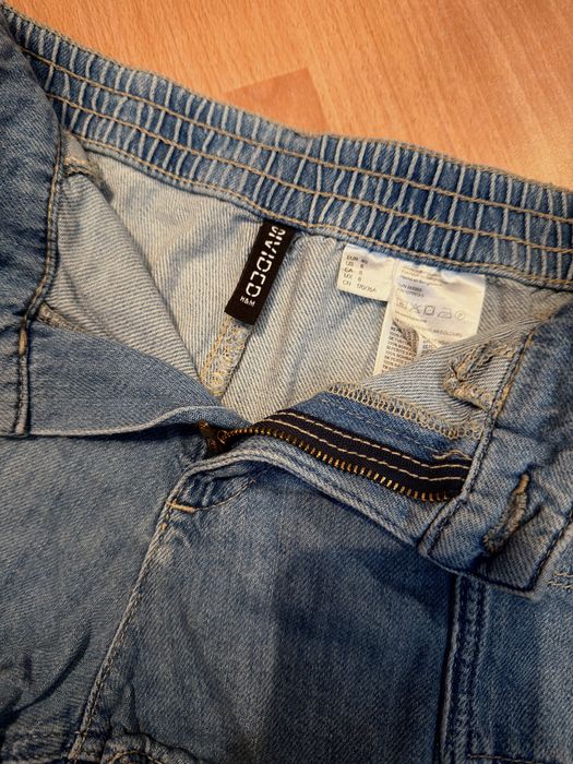 Blue denim shorts