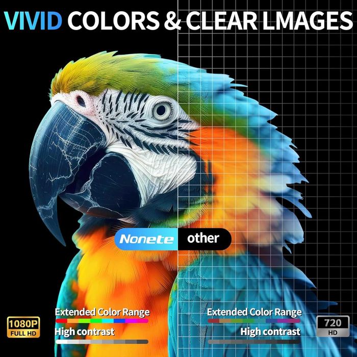 Смарт Проектор Nonete 4K/1080P - Android TV, WiFi 6, Bluetooth