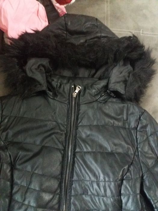 Зимно дамско яке от еко кожа