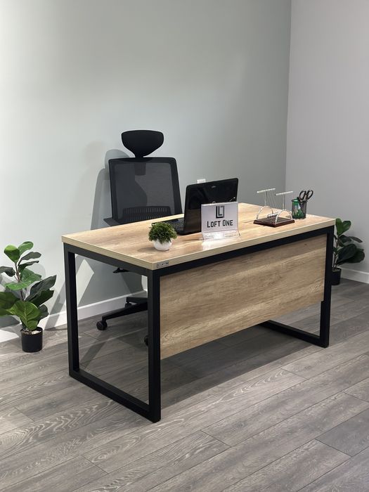 Офисный стол в стиле лофт, директорский стол, парта