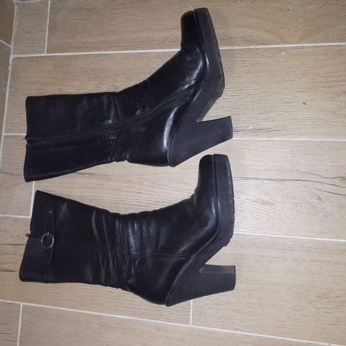 Ботуши естествена кожа черни