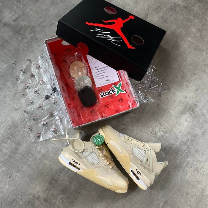 Air Jordan Retro 4 X Off White Sail