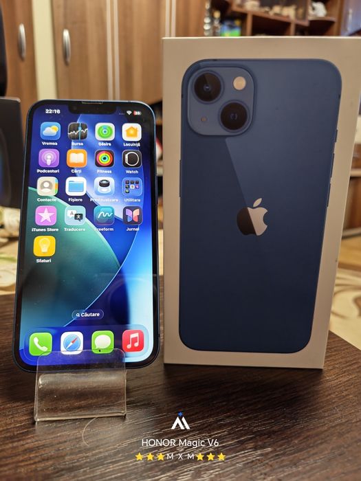 Apple iPhone 13 - 128 GB Blue / impecabil / la cutie ,Neverlock