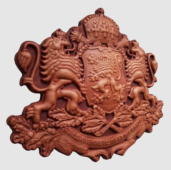 Дърворезба "Герб на България"
