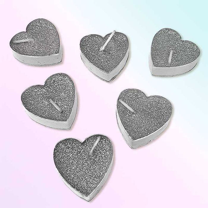 Комплект 25 декоративни свещи сърце