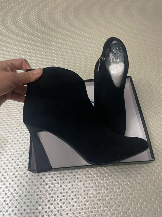 Замшевые ботильоны, натуралка