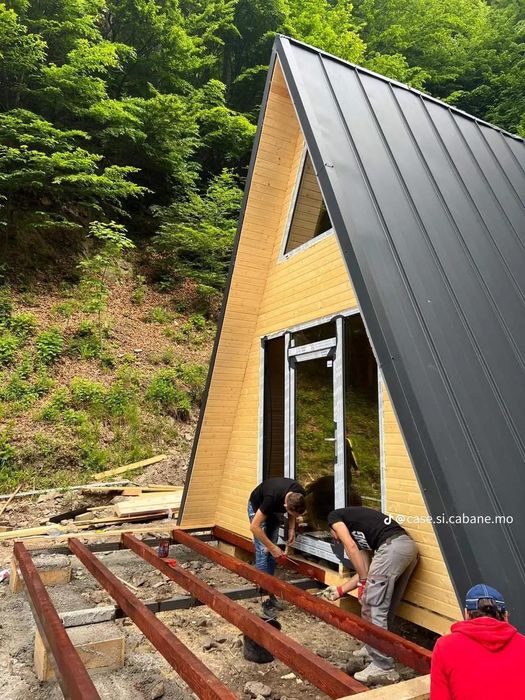 Vând cabane tip A frame la cheie , acceptam variante auto