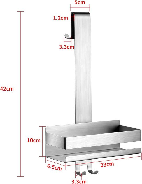 Cooeco Душ рафт за окачване без пробиване, кошница за шампоан