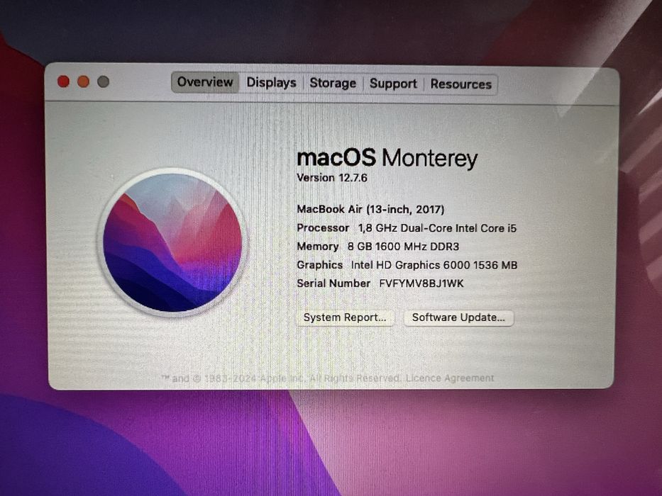 Macbook Air 2017 - A1466 - licenta de Office 2019