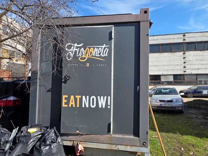 Container comercial (Fast Food) cu structura metalica sub si tablou 380V de vanzare