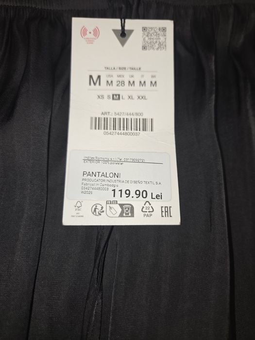 Pantaloni zara satinati