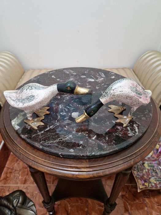 Чифт Уникални антикварни бронзови фигури статуетки