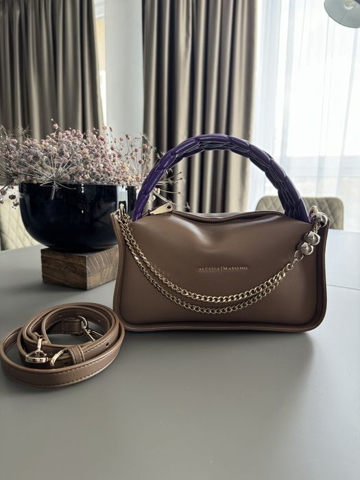 Чанта естествена кожа Alessia Massimo