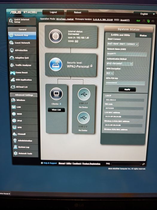 Router dual band asus RT-AC86U cu FTP