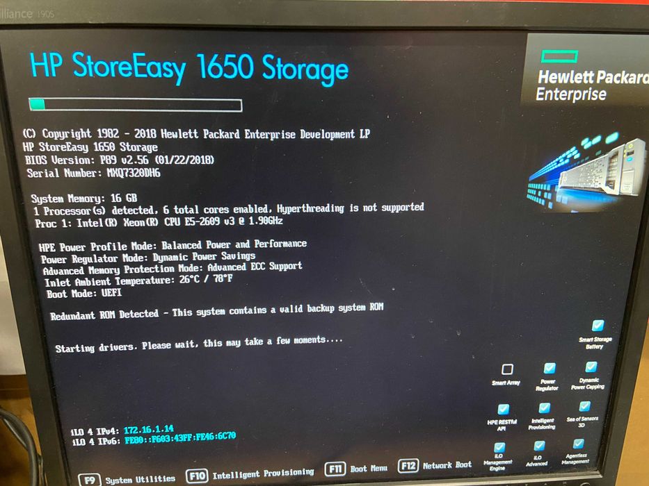 HP StoreEasy 1650 NAS Storage - 2x 10TB SAS HDD, 16GB DDR4 сторидж