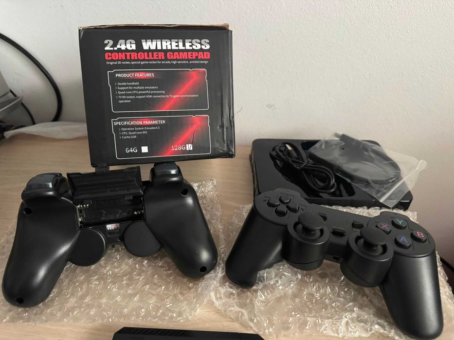 Consolă Retro Game Stick 4K 128GB — 2 Controllere Wireless, HDMI, Nouă