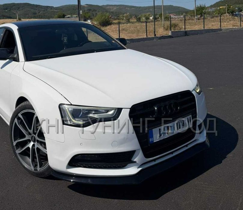 Преден лип спойлер за ауди а5 с5 б8.5 фейс с лайн / audi a5 s5 b8.5 lip spoiler s line facelift / добавка за предна броня / нож
