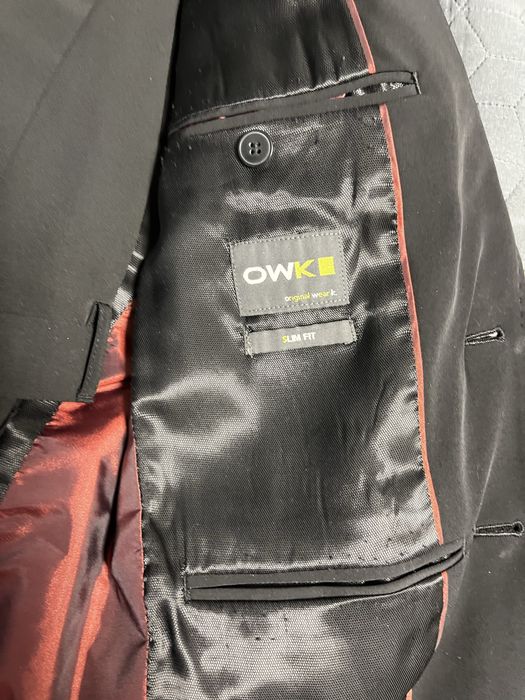 Costum negru 48, masculin (65-80kg & 165-180cm)