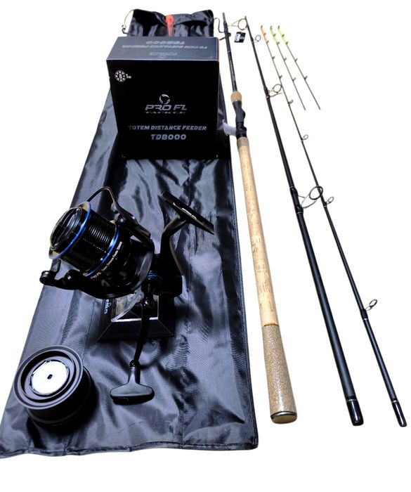 Lansete PRO FL Aventador Distance FEEDER 3.90m 180g + Mulineta TD 8000