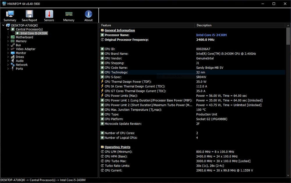 Процесор Intel i5 2430M