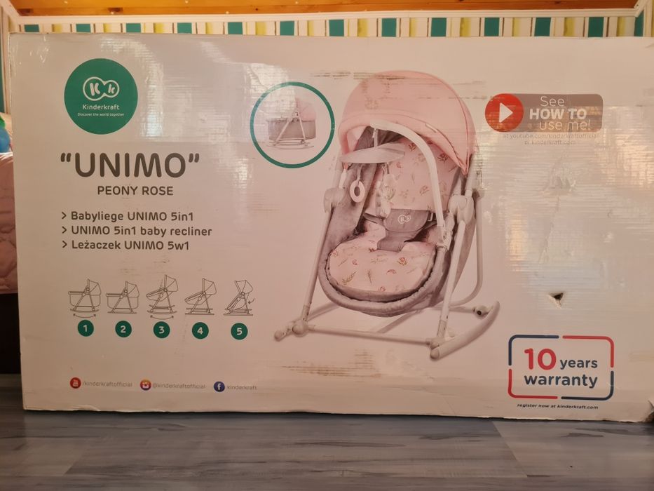 Бебешка люлка 5 в 1 Kinderktaft - Розова