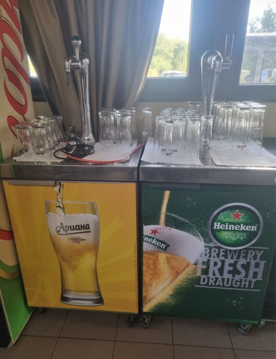 машини за наливна бира и хладилна витрина