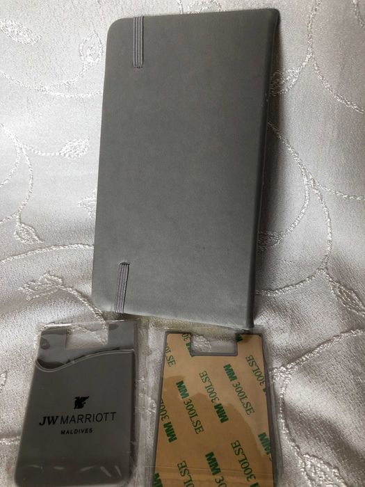 Джобен тефтер бележник от естествена кожа A7 + подарък картодържатели