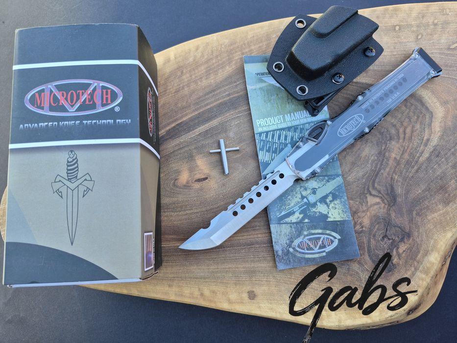 Автоматичен нож Microtech Halo6  2026,прозрачен корпус