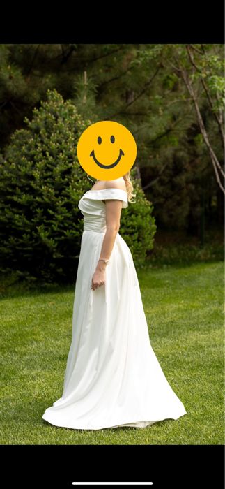 Свадебное платье. Итальянский шелк. Вместе с фатой