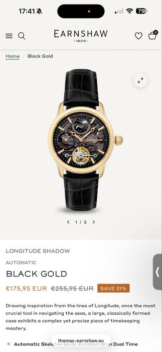 Vand ceas automatic Earnshaw!