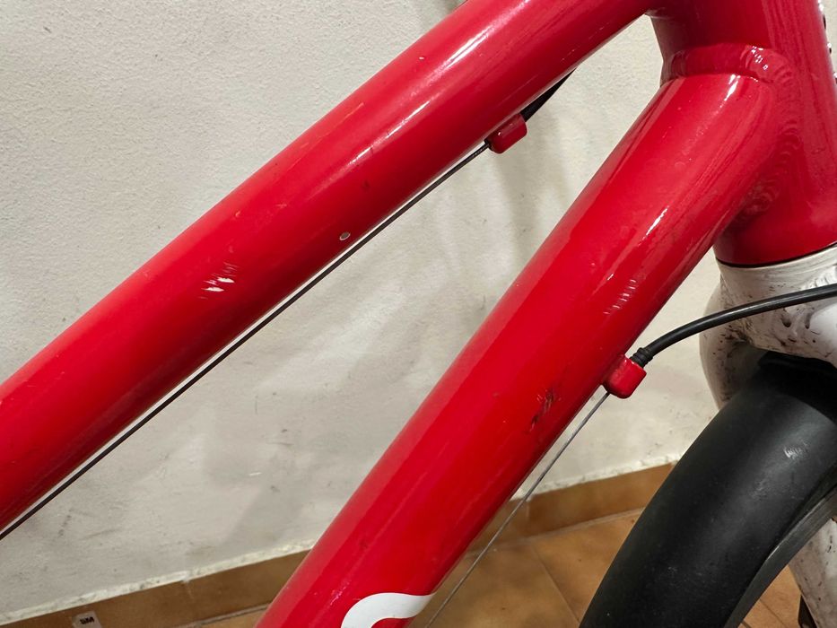 Woom 4 детско колело червено бяло